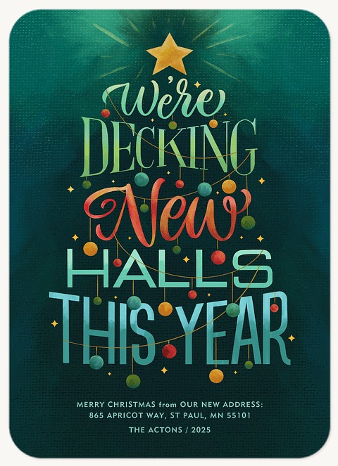 Vintage Halls Photo Holiday Cards