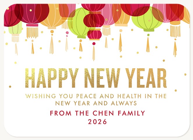 Lanterns Chinese New Year Cards
