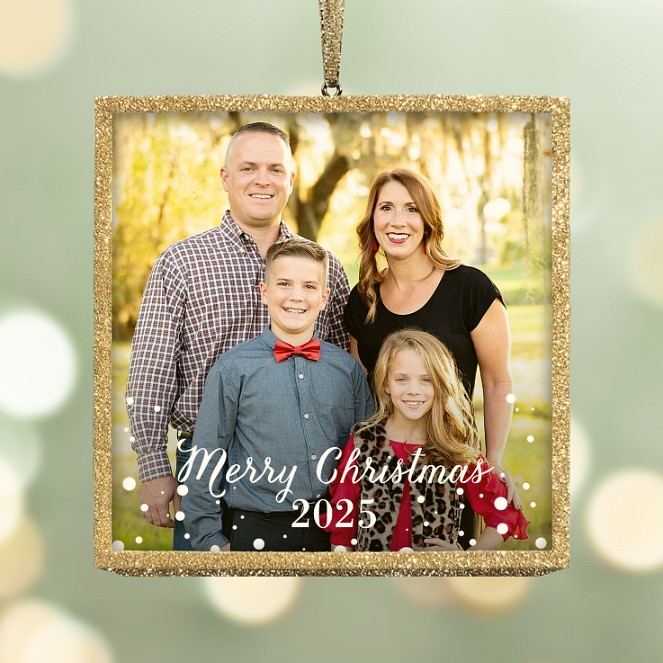 Playful Snowfall Personalized Ornaments