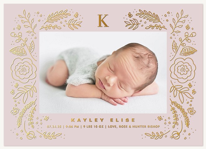 Sweet Floral Baby Announcements