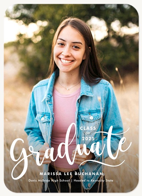 Hand Lettered Graduate Graduation Announcements