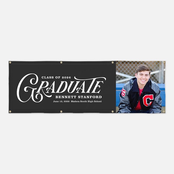 Vintage Graduate Photo Banner  Graduation Banners