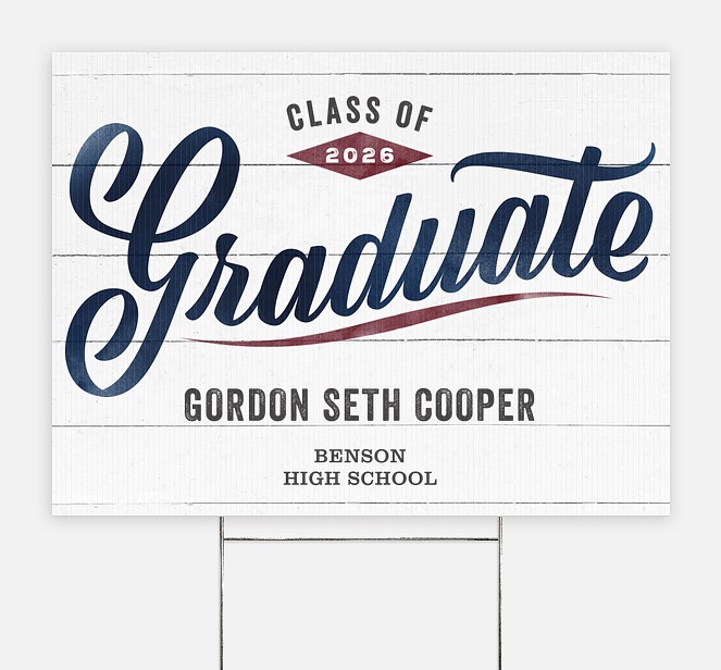 Varsity Script Graduation Yard Signs