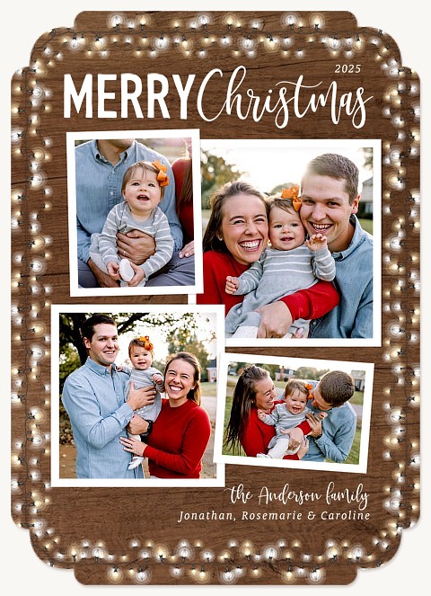 Cluster of Lights Personalized Holiday Cards
