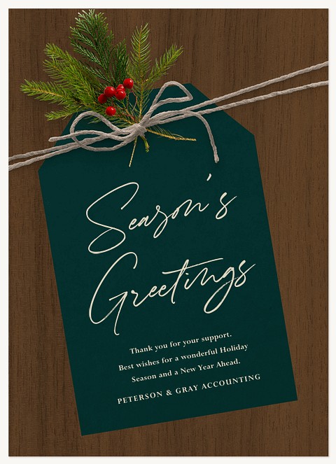 Evergreen Greetings Business Holiday Cards
