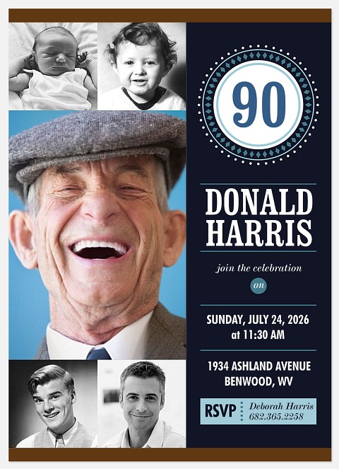 He's The King Adult Birthday Invitations