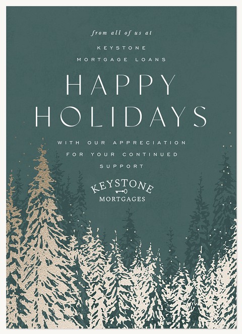 Moonlit Pines Business Holiday Cards