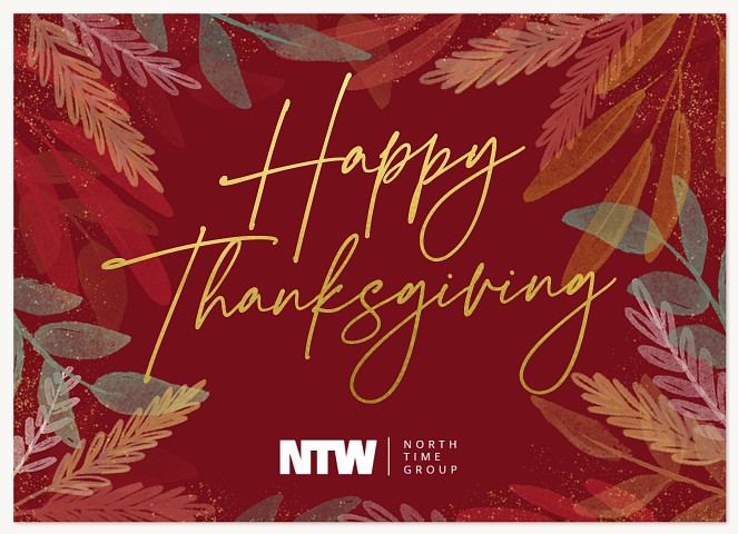 Autumn Foliage Business Holiday Cards