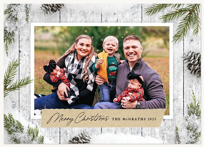Frosty Pines Personalized Holiday Cards