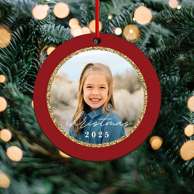 Delicate Glitter Custom Ornaments