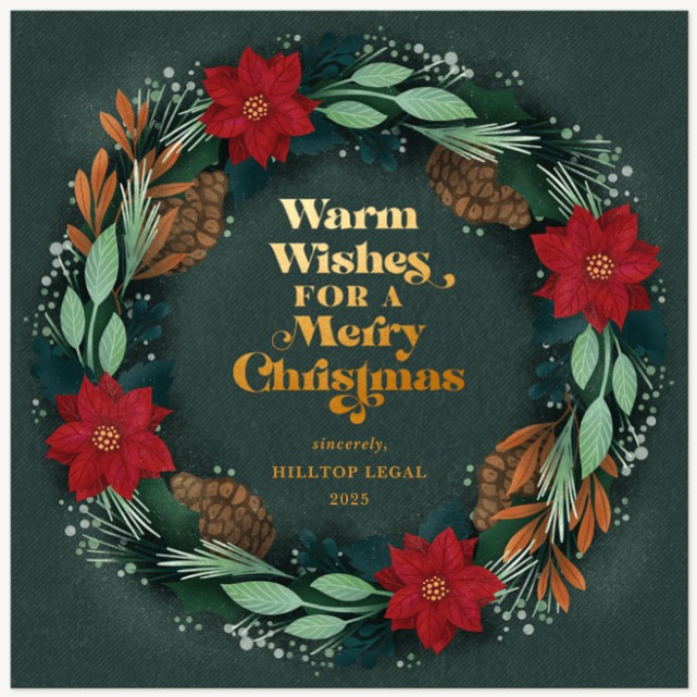 Warm Wreath Business Holiday Cards