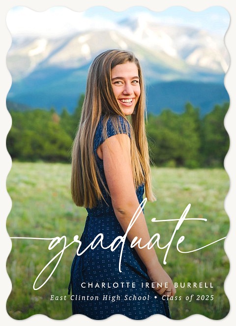 Penned Script Graduation Cards