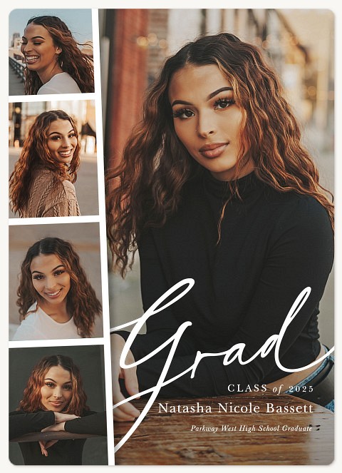 Photo Strip Elegance Graduation Announcements