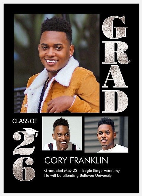 Big Bold Grad Graduation Cards