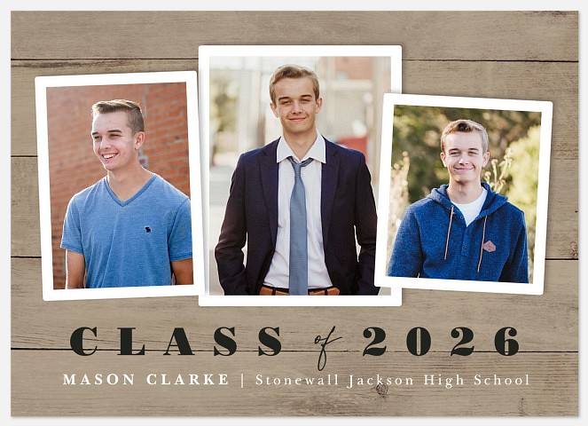 Oak Finish Graduation Cards