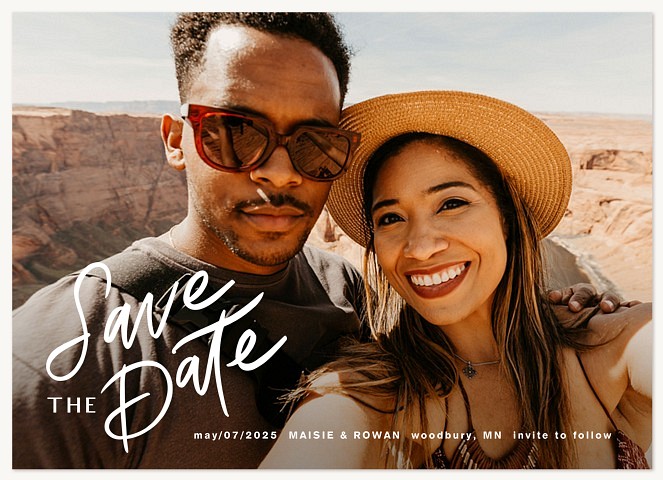 Boldly Written Save the Date Cards