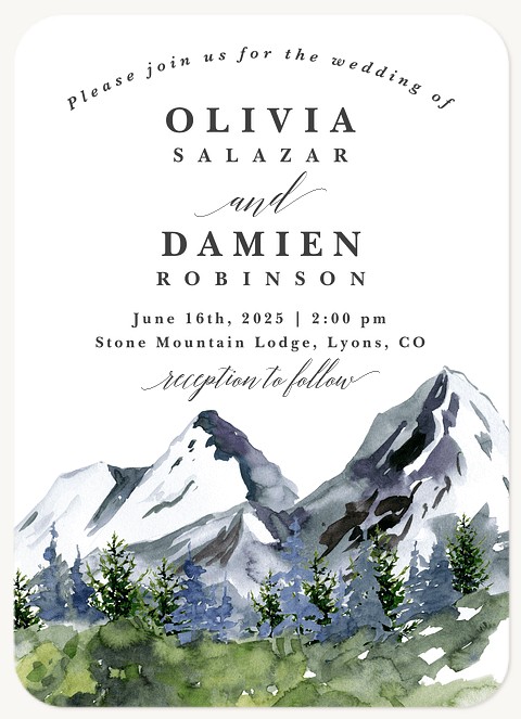 Mountainscape Wedding Invitations
