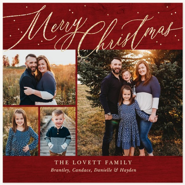 Redwood Sparkles Personalized Holiday Cards