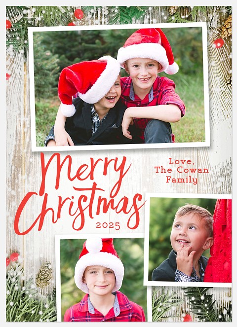 Christmas Table Holiday Photo Cards