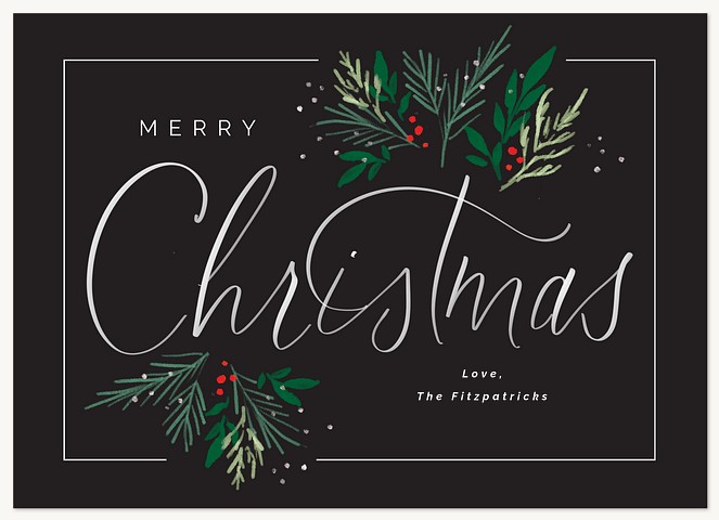 Mistletoe Personalized Holiday Cards