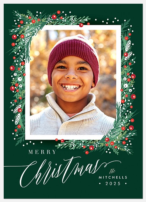 Sugarplum Pine  Holiday Photo Cards