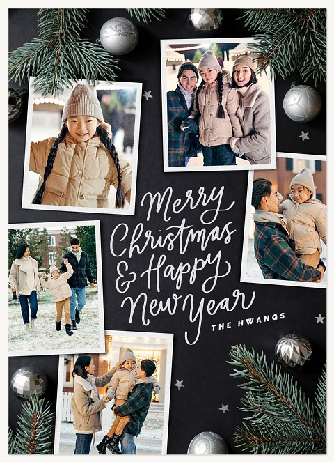Rustic Collage Personalized Holiday Cards