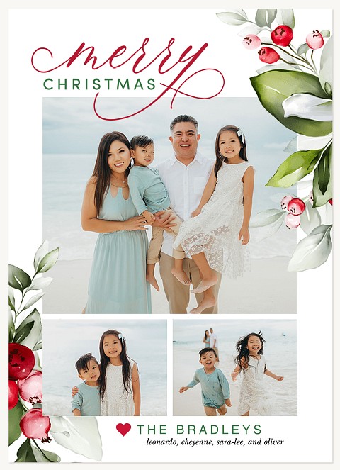 Natural Winter Personalized Holiday Cards