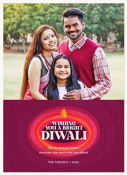 Glowing Rings Diwali Holiday Cards
