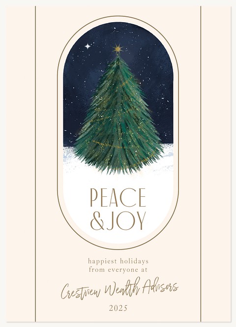 Shining Tree Business Holiday Cards