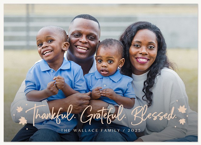 Thankful, Grateful and Blessed Thanksgiving Cards