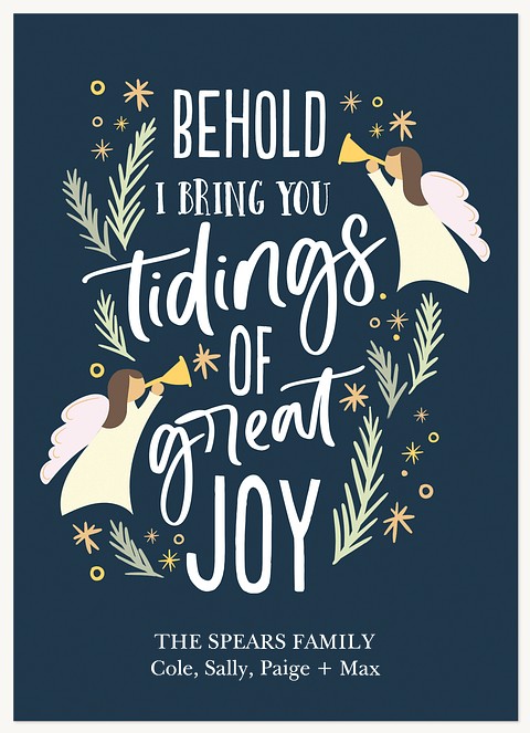 Tidings of Great Joy Personalized Holiday Cards