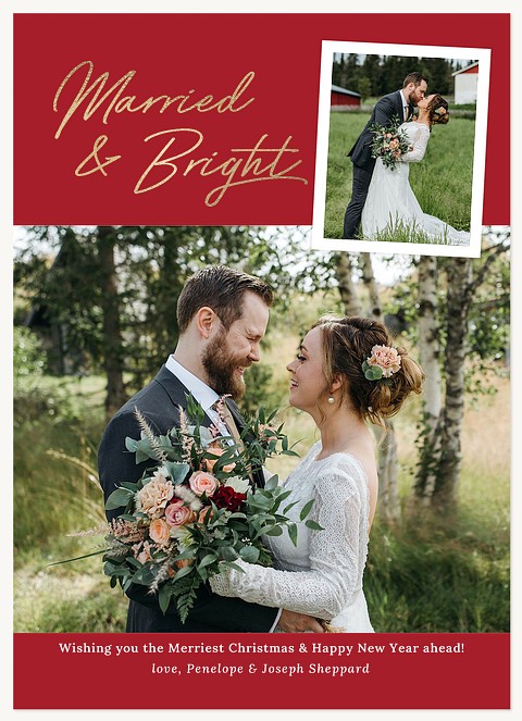 Bright & Married Personalized Holiday Cards