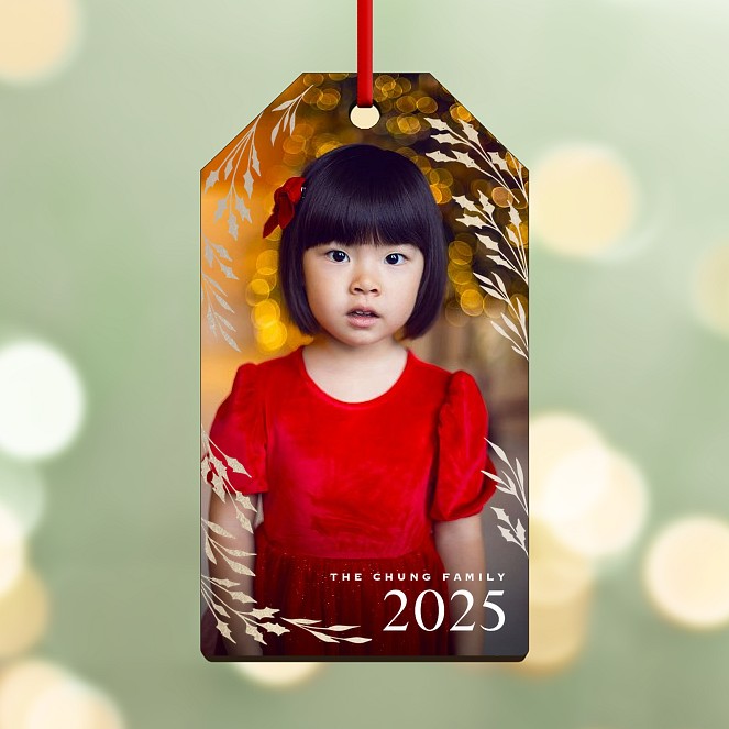 Gilded Leaves Personalized Ornaments