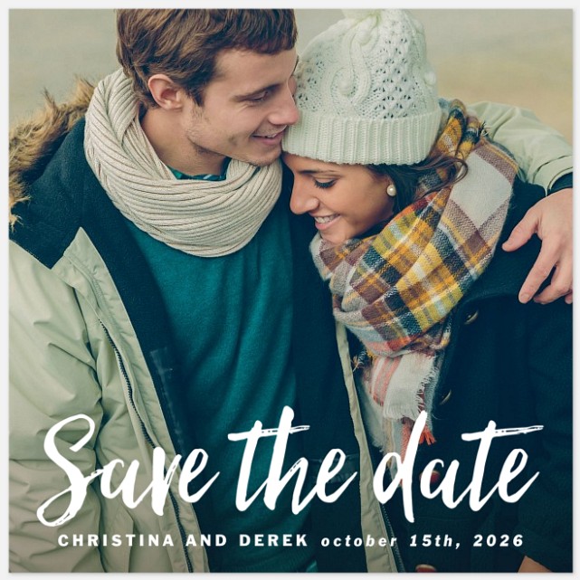 Brushed Allure Save the Date Photo Cards