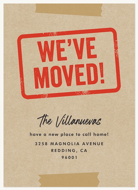 Stamped Box Moving Announcements