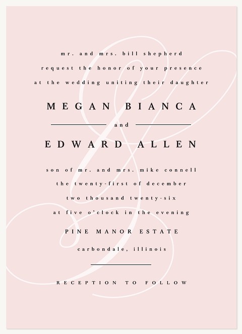 Elegant Flourishes Wedding Invitations