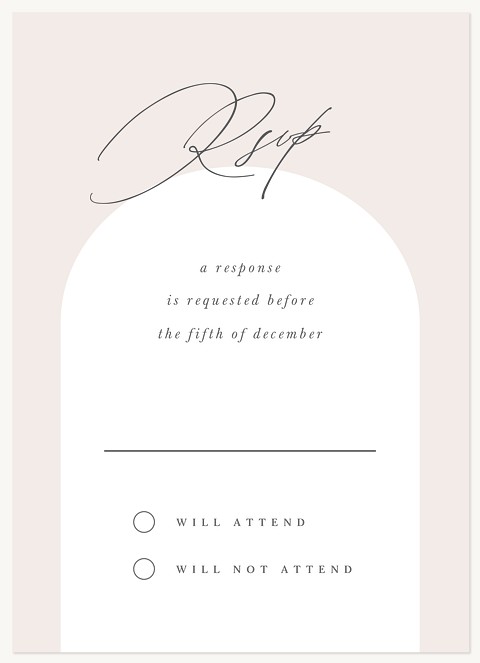 Modern Arch Wedding RSVP Cards
