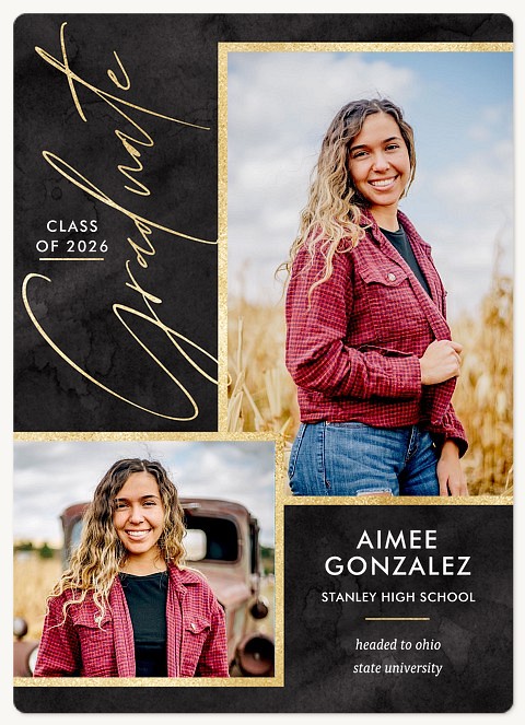 Watercolor Texture Graduation Announcements