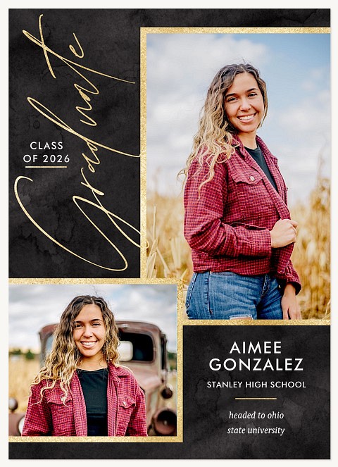 Watercolor Texture Graduation Announcements