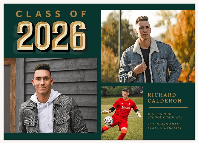 Beveled Year Graduation Cards