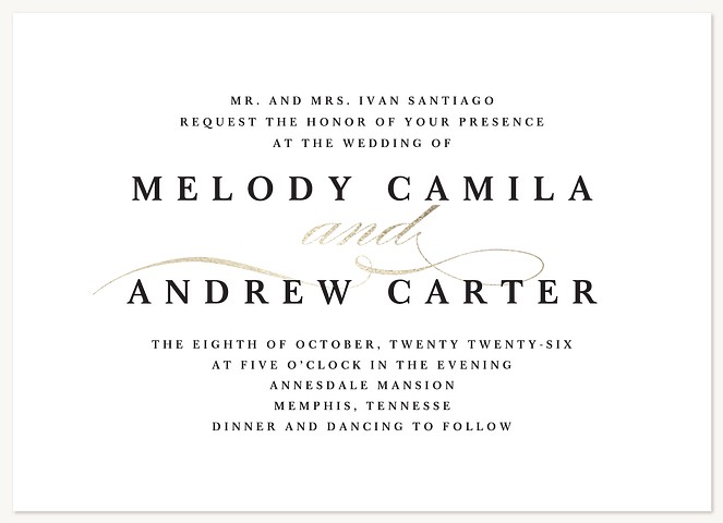 Classic Sophistication Wedding Invitations