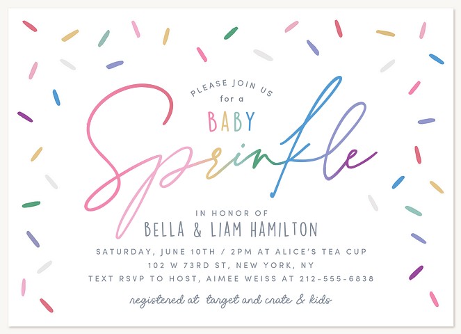 Sprinkle Delight Baby Shower Invites