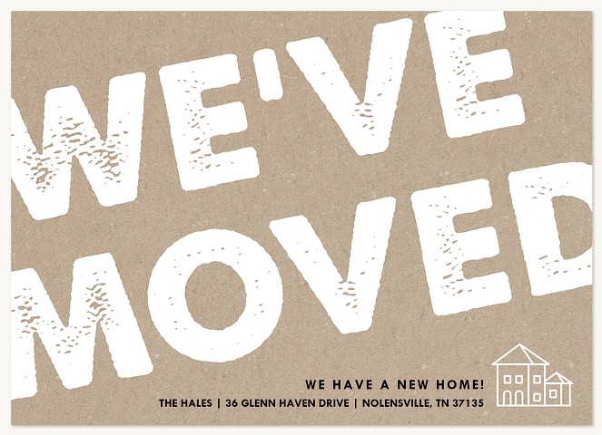 We've Moved Moving Announcements