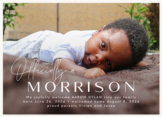 Big Deal Baby Announcements