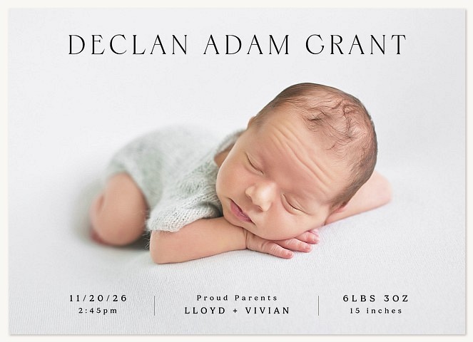 Vintage Name Baby Announcements