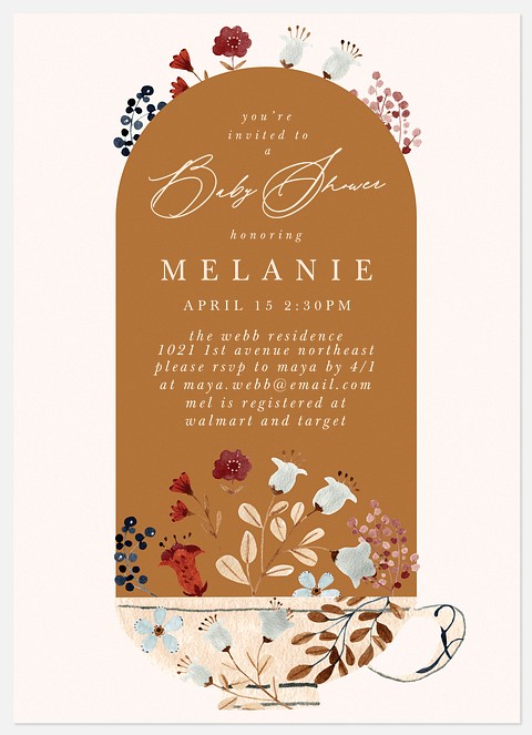 High Tea Happiness Baby Shower Invitations