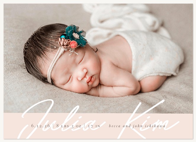 Minimalist Layers Baby Announcements