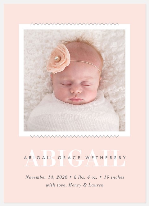 Weaved Charm Baby Birth Announcements