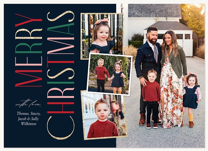 Mixed Snaps Personalized Holiday Cards