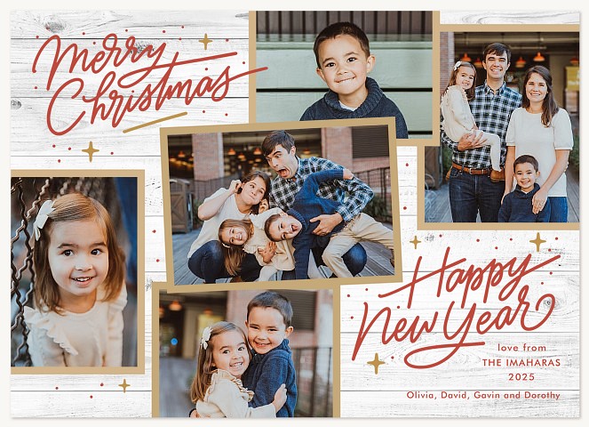 Cabin Collage Personalized Holiday Cards